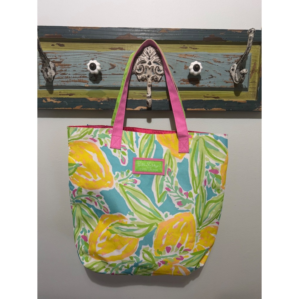 Lilly Pulitzer for Estée‎ Lauder Tote bag multicolor casual beach Lemon Print